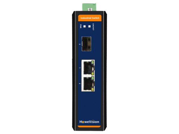 Industrial Fast Ethernet Switch, 2-Ports Fast Ethernet RJ45, 1-Port 100BASE-FX SFP Uplink