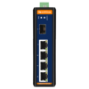 Industrial Fast Ethernet Switch, 4-Ports Fast Ethernet RJ45, 1-Ports 100BASE-FX SFP Uplink