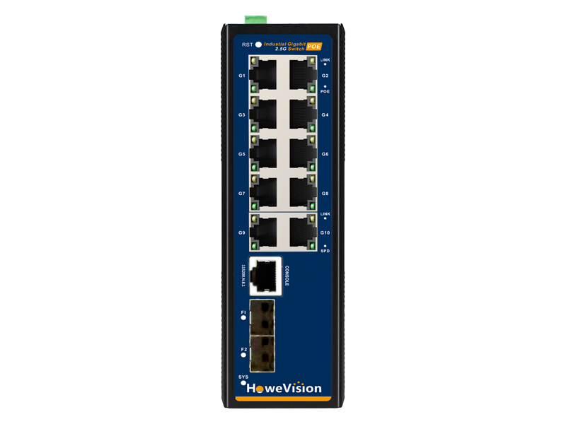 12 Port Gigabit POE Switch Industrial POE Ethernet Smart Fiber poe switch  8*POE+2*RJ45+2*SFP port 802.3af/at /IP40