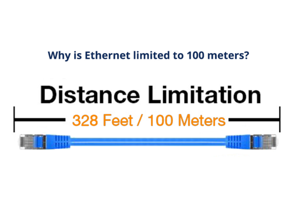 why is ethernet limited to 100 meters?
