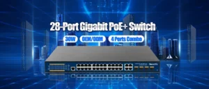 28 port gigabit poe+ switch