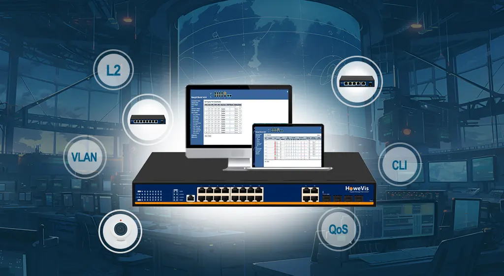 gigabit poe switch software features ps51604cm