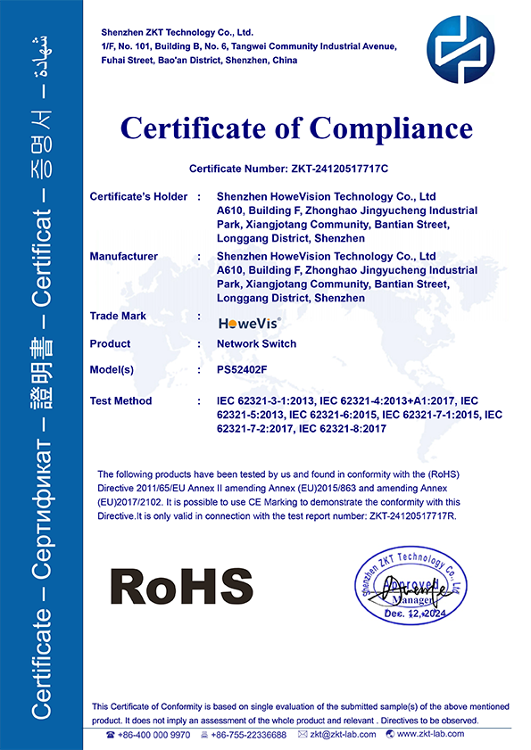 Product certification-rohs