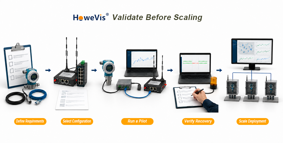 Five-step workflow for remote water