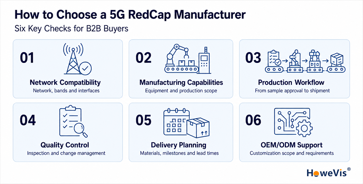 How to choose a 5G RedCap manufacturer, featuring the HoweVis factory production line